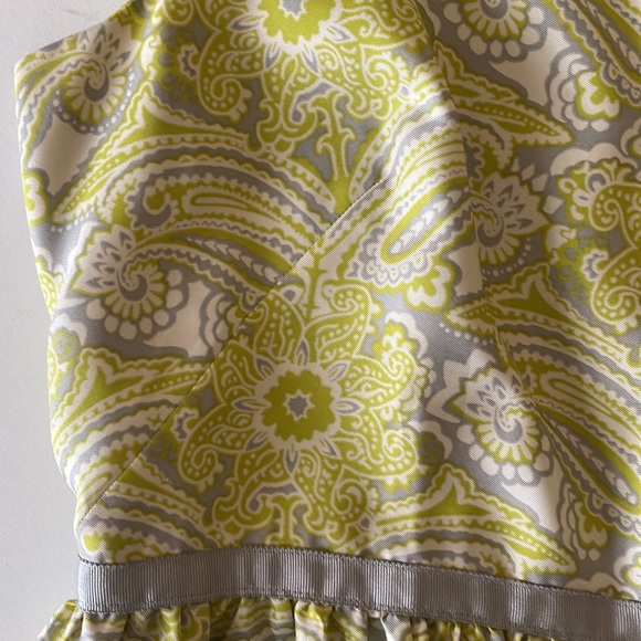 Anne Taylor Loft Size 12 Ladies Neon Green and Gray Dress - Picture 6 of 7